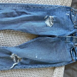 Levi's Blue Distressed Skinny Jeans